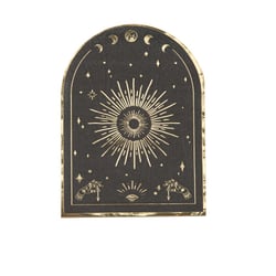 Lot de 16 serviettes Artyfêtes - Halloween Cosmic Spirit - Noir et or - 32 x 23,7 cm - 3 plis