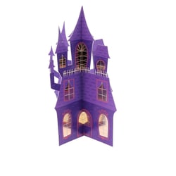Maison hantée à assembler Artyfêtes - Carton - Violet et or - Ø 12 x 30 cm