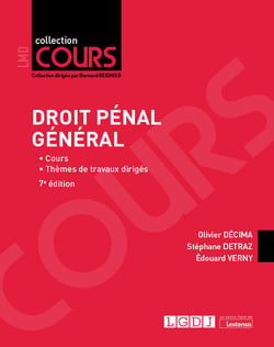 Droit penal general - cours - themes de travaux diriges