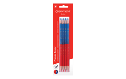 4 crayons Prismalo Caran d’Ache - bicolore bleu et rouge