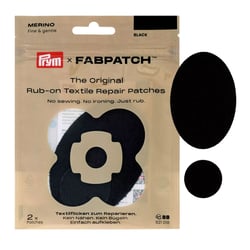 Lot de 2 patchs de réparation Rub on Patch Fabpatch Prym - Mérino noir