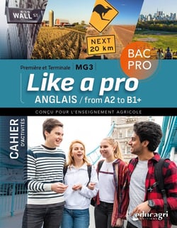 Like a pro : Anglais : Bac PRO MG3 1re et Tle - Cahier d'activités From A2 to B1, conçu pour l'enseignement agricole