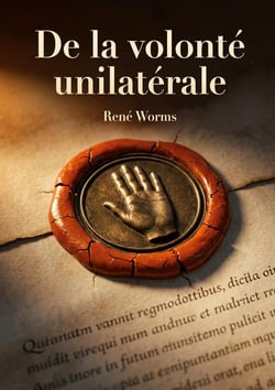De la volonté unilatérale : Une analyse de la volonté unilatérale comme source d'obligations en droit romain et en droit français par René Worms, explorant les fondements et les implications de cette théorie juridique.
