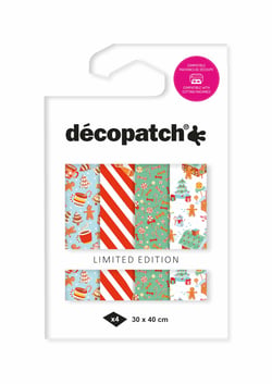 Assortiment 4 papiers foil  - Clairefontaine - Noël en cuisine