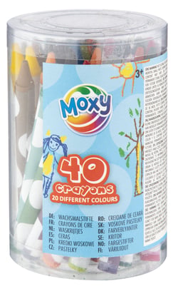 Seau de 40 crayons de cire - Grafix