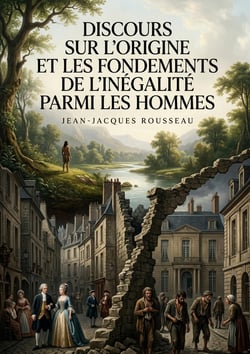 Discours sur l'origine et les fondements de l'inégalité parmi les hommes : Une analyse philosophique des inégalités humaines par Jean Jacques Rousseau, explorant l'état de nature et l'impact de la société sur la condition humaine.