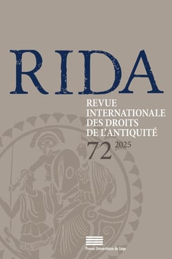 Revue internationale des droits de l'Antiquité n.72