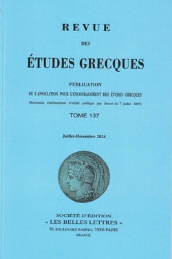 Revue des études grecques