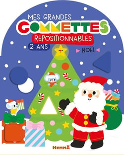Mes grandes gommettes repositionnables - 2 ans - Noël (Père Noël)