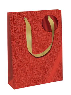 Sac d'emballage cadeau Clairefontaine - Red forest - Taille large - 26,5 x 14 x 33 cm