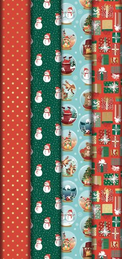 Rouleau de papier cadeau Clairefontaine - Mon Noël rêvé - Modèles aléatoires - Vendu à l'unité