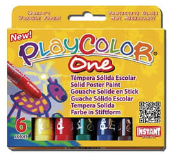 Pack de 6 sticks de gouache solide - Playcolor One