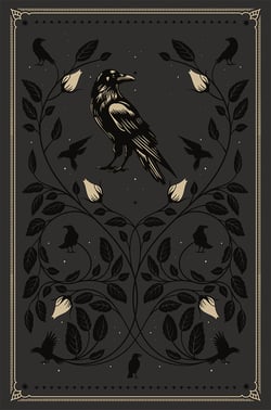 Grimoire - Corbeau - 12,5 x 17,6 cm