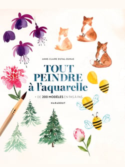 Tout peindre a l'aquarelle : + de 200 modèles en pas à pas