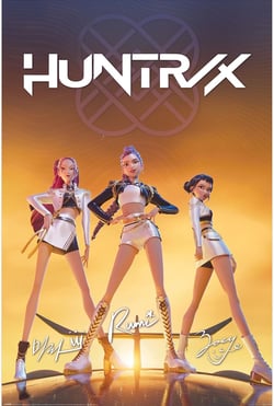 Maxi poster Wtt - K-Pop Demon Hunters (Golden) - 91,5 x 61 cm