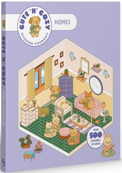 Cute 'n' cozy sticker therapy: homes over 500 reusable stickers! /anglais