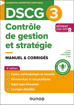 DSCG 3 : Contrôle de gestion et stratégie - Manuel & corrigés (édition 2026/2027)