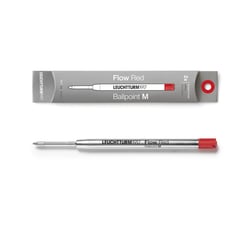 lot de 2 recharges pour stylo-bille Leuchtturm1917 - Drehgriffel Nr. 1 - Pointe moyenne - Encre rouge