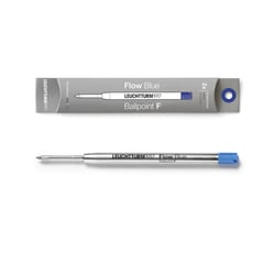 lot de 2 recharges pour stylo-bille Leuchtturm1917 - Drehgriffel Nr. 1 - Pointe fine - Encre bleu