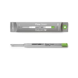 lot de 2 recharges pour stylo-bille Leuchtturm1917 - Drehgriffel Nr. 1 - Pointe moyenne - Encre verte