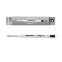 lot de 2 recharges pour stylo-bille Leuchtturm1917 - Drehgriffel Nr. 1 - Pointe large - Encre noire