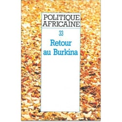 Revue politique africaine n.33 : retour au Burkina