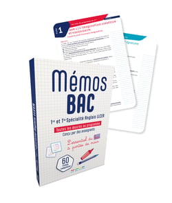 Mémos Bac Spécialité Anglais LLCER 1re et Tle : L'essentiel du Bac à portée de mains !