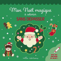 Mon Noël magique à colorier sans dépasser : avec des contours en relief pailletés !