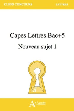 CAPES Lettres Bac+5 Nouveau sujet 1
