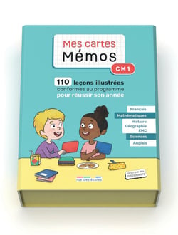Boîte - Mes cartes mémo CM1 : 110 cartes illustrées pour réviser tout le programme