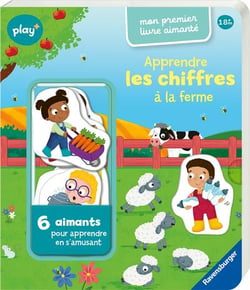 Apprendre les chiffres à la ferme : Mon premier livre aimanté