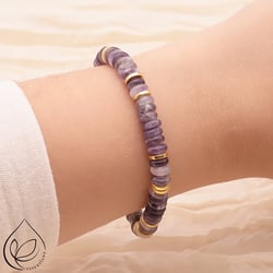 Bracelet Ona doré améthyste - Camille Ambiance Nature