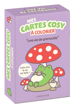 Mes cartes cosy à colorier : Une vie de grenouille