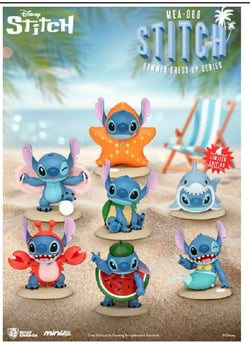 DISPLAY FIGURINE MYSTERE DISNEY STITCH VACANCES D'ETE A COLLECTIONNER LILO SET 6 PIECES 9 cm