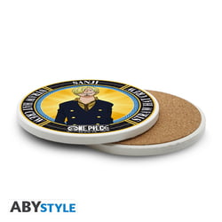 Dessous de verre Abystyle - One Piece - Céramique - Multicolore - 10 x 10 x 0,7 cm
