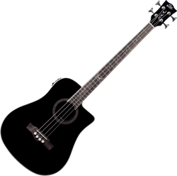 Basse électro-acoustique Eko - NXT - Épicéa et acajou - Noir