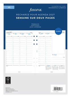 Recharge agenda semainier Filofax - vert