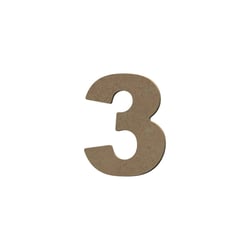 Chiffre Gomille - Medium - Naturel - 8 x 0,6 x 8 cm