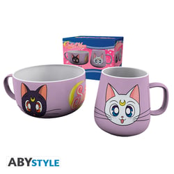 Set petit déjeuner Abystyle - Sailor Moon - Céramique - Violet - 14 x 14 x 9 cm