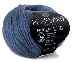 Pelote de fil 100% laine - Plassard - Merilana Fine - Jean's