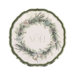 Lot de 8 assiettes Artyfêtes - Joyeux Noël - Carton - Ø 23 cm