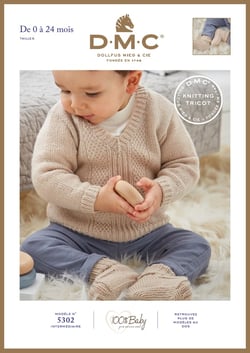 Brochure tricot DMC - Modèle 5302 100 % Baby - 0-24 mois