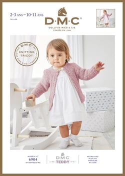 Brochure tricot DMC - Modèle 6904 Teddy -2-3 ans - 10-11 ans