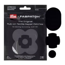 Lot de 3 patchs de réparation Rub on Patch Fabpatch Prym - noir