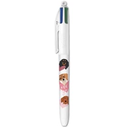 Stylo-bille 4 couleurs BIC - Teckel love U - Exclusivité Cultura