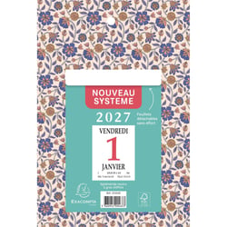 Bloc éphéméride Exacompta 2027 - 14,5 x 21,5 cm - fleuri