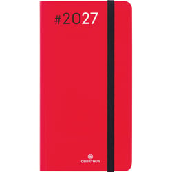 Agenda semainier 2027 Oberthur - Rouge - 9,5 x 17,5 cm