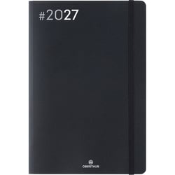 Agenda semainier 2027 Oberthur - Noir - 22 x 27 cm - Flex