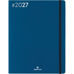 Agenda semainier 2027 Oberthur - Bleu marine - 22 x 27 cm - Flex