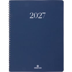 Agenda semainier 2027 Oberthur - Bleu marine - 22 x 27 cm - Galway